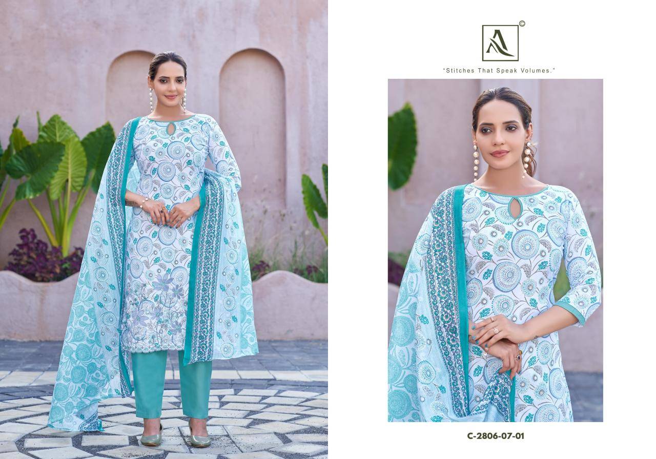 Alok suit adeena Wholesale dress material suppliers in India